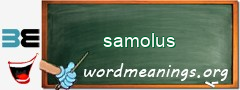 WordMeaning blackboard for samolus